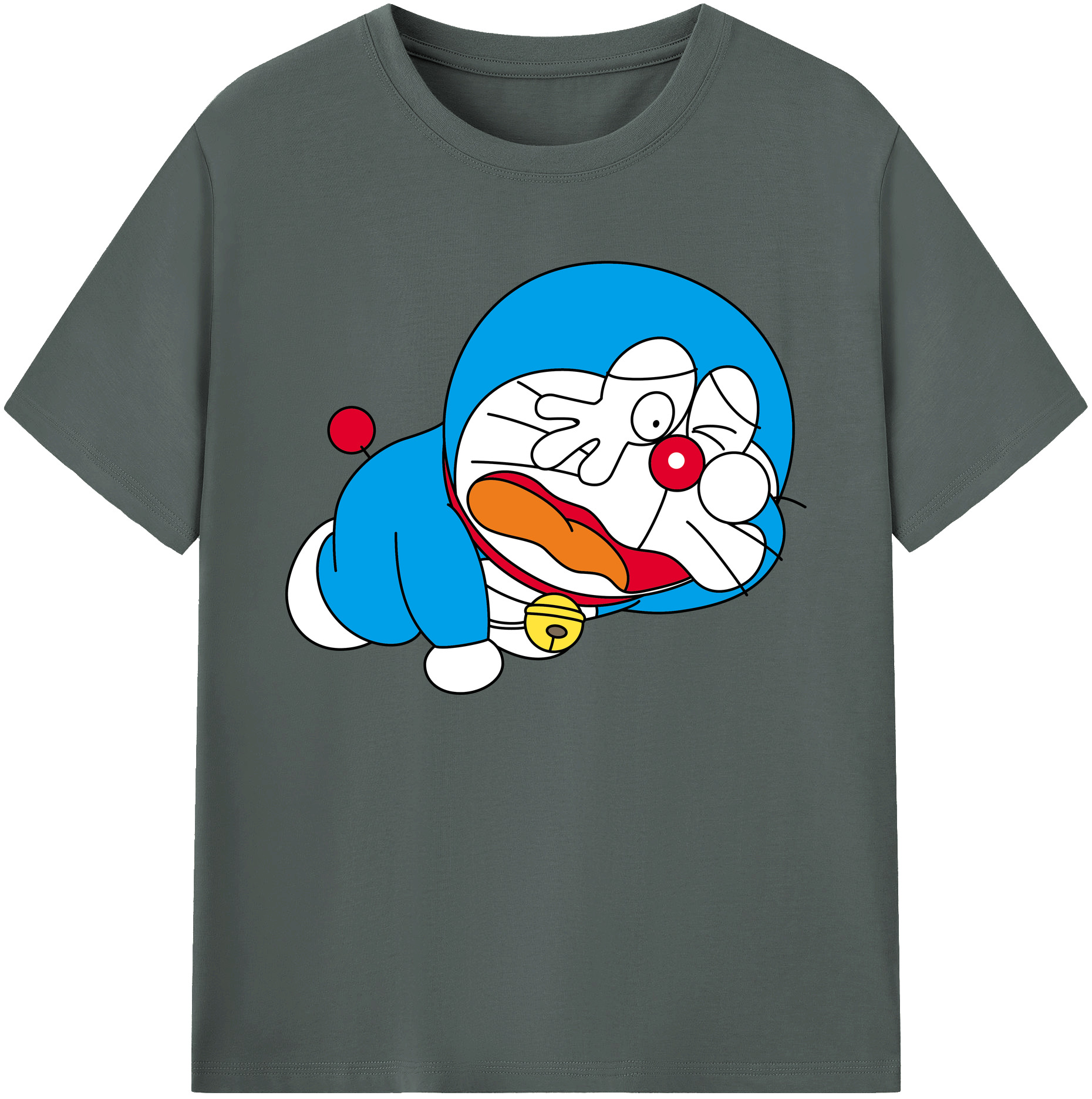 （画像用） ドラえもん Doraemon 綿100％ メンズ半袖Tシャツ｜肌触りやわらか＆通気性